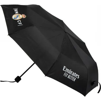 Deštník CERDÁ Manuální skládací deštník Real Madrid – černý, 2400000892