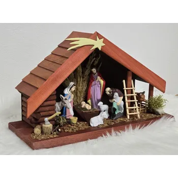 Betlém Dřevěný betlém 13035 23 x 12 x 36 cm