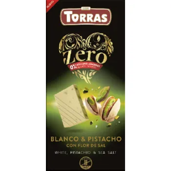 Čokoláda Čokoláda Torras bílá s pistácií 100g