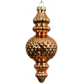 Vánoční dekorace Sada 3 vánočních baněk ozdob 15 cm elegantní černé zlaté perleťové