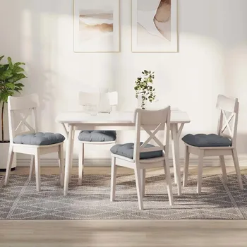 Polštář Polštáře na sedadla 4 pcs Světle šedá 40 x 40 x 12 cm textil