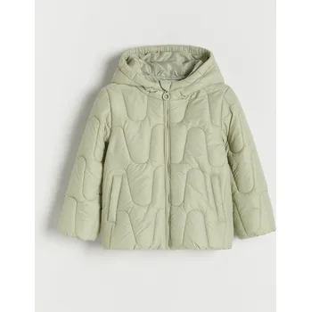 Reserved - Prošívaná bunda s kapucí - bledá zelená - 9685X-07X - 9685X-07X-86