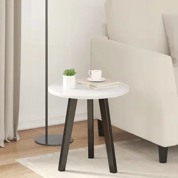 Konferenční stolek Konferenční stolek VidaXL kulatý 40 x 1,5 x 40 cm bílý