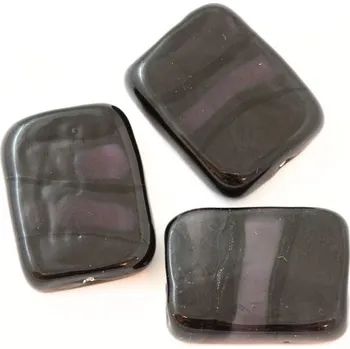 Dětské navlékací korálky CZ Vinutý korálek obdelník 22/15mm fialová (1ks)