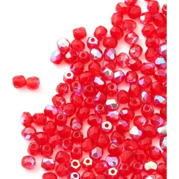 Korálek CZ Korálky broušené 3mm light siam AB 90080/28701 (50ks)