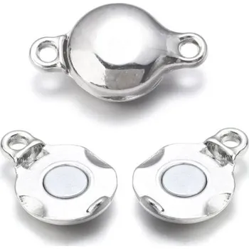 Materiál na výrobu šperku EU Magnetická záponka kruh 9mm platina