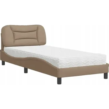 Postel Postel s matrací 208x95x74,5 cm cappuccino, pěnová matrace H2/H3 90x190x