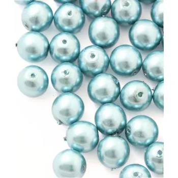 Korálek CZ Vosková perle kulička 8mm aquamarine 70437 (10ks)
