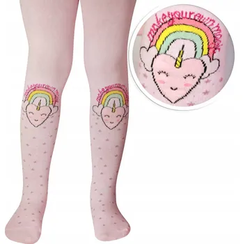 Lilly Bling dětské vícebarevné punčocháče z bavlna, velikost 98