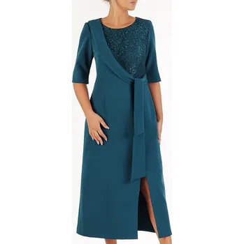 Dámské šaty Klasické midi koktejlové šaty Carla Moreno velikost 44