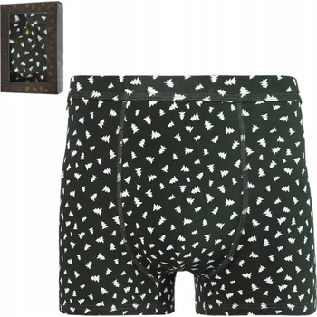 Boxerky PÁNSKÉ VÁNOČNÍ BOXERKY V KRABIČCE DÁREK STROMEČKY MORAJ L