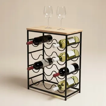 Stojan na víno Stojan na víno "Craft Wine". Barva: dub, černá.