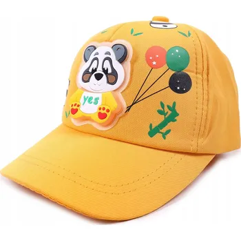 Kšiltovka Kšiltovka dětská bejsbolka unisex panda žlutá 50-54 YOCLUB