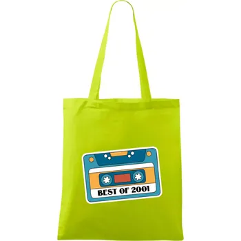 Narozeniny kazeta Best of 2001 - Taška bavlněná - 42 x 38 cm ( Limetková )