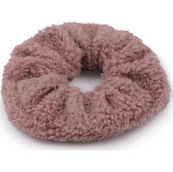 Náramek Gumička do vlasů Teddy, střední, 3 starorůžová