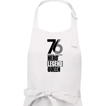 Kuchyňská zástěra Hero, Legend, Queen 1976 - Dámská zástěra na vaření - Univerzální velikost ( Bílá )