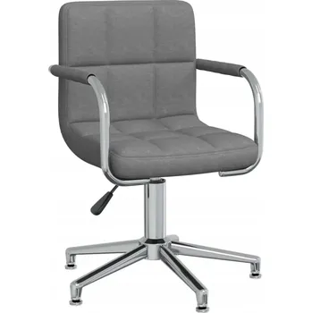 Otočná kancelářská židle, světle šedá, čalouněná