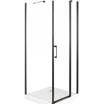 Savana Veduta Black Zoya čtvercový sprchový kout s vaničkou Rozměr koutu: 80x80cm, Y9062HE