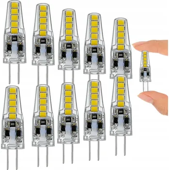 Žárovka 10x LED žárovka G4 SMD 6W mini SILIKONOVÁ TEPLÁ BÍLÁ DC 12V