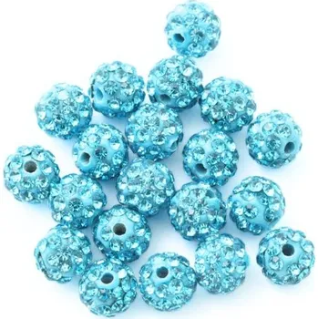 Korálek EU Šatonová kulička 6mm aquamarine