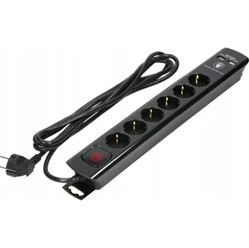 Přepěťová ochrana Prodlužovací kabel 3m s USB nabíječkou, přepěťová ochrana, 6 zásuvek Orno
