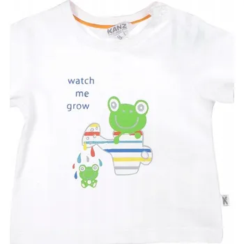 Kojenecké chlapecké tričko s krátkým rukávem bílé Kanz, vel. 68