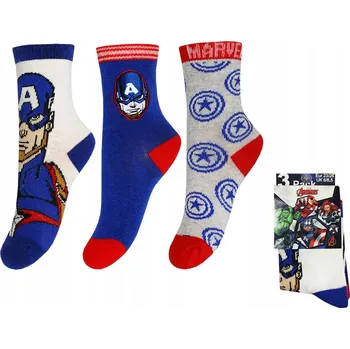 Marvel dětské ponožky Avengers, 3 páry, velikost 23/26