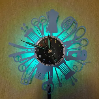 Hodiny Krejčovské Hodiny Šití Cívka Nástěnné Hodiny Vinylová Deska DÁREK