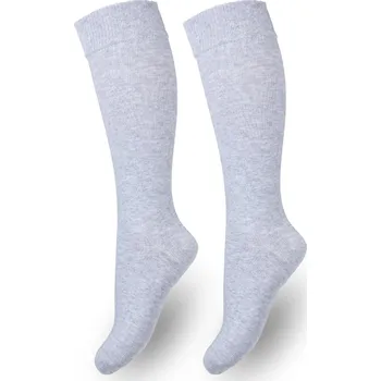 MILENA Dívčí podkolenky bavlněné beztlaké šedé 35-37