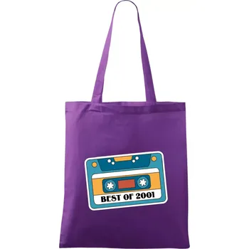 Narozeniny kazeta Best of 2001 - Taška bavlněná - 42 x 38 cm ( Fialová )