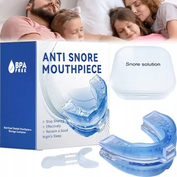 Pomůcka proti chrápání a spánkové apnoe Silikonový chránič proti chrápání a skřípání zubů