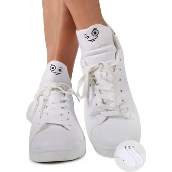 Dámské ponožky Unisex kotníkové ponožky Ponožky s výšivkou na předním lemování, bílé, 3 kusy, 43-46 YOCLUB