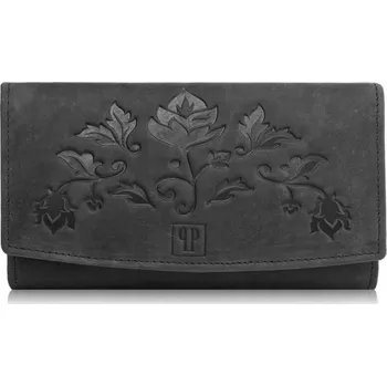 Peněženka Paolo Peruzzi dámská peněženka z pravé kůže černá