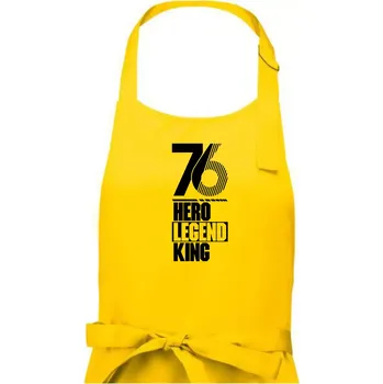 Kuchyňská zástěra Hero, Legend, King 1976 - Pánská zástěra na vaření - Univerzální velikost ( Žlutá )