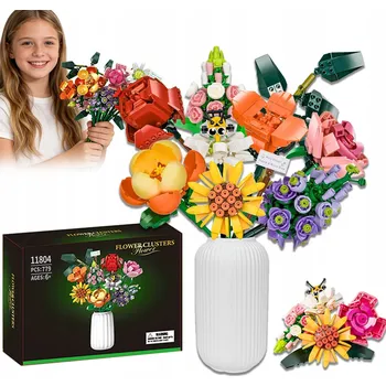 ostatní stavebnice Sada kostek – Kytice polních květin ve váze, 779 dílů