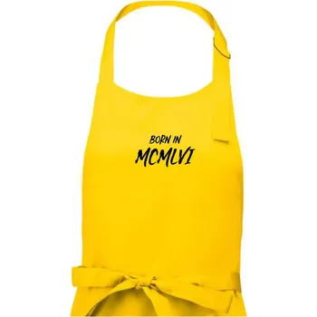 Kuchyňská zástěra Born in - Římské číslo 1956 - Dámská zástěra na vaření - Univerzální velikost ( Žlutá )