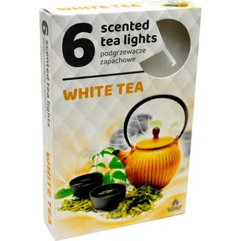 Svíčka Parafínová svíčka tealight s vůní bílého čaje Admit 6 ks