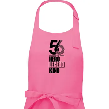Kuchyňská zástěra Hero, Legend, King 1956 - Pánská zástěra na vaření - Univerzální velikost ( Růžová )