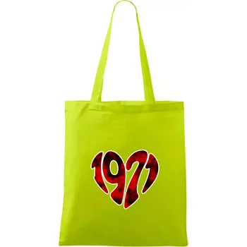 1971 v srdci - Taška bavlněná - 42 x 38 cm ( Limetková )