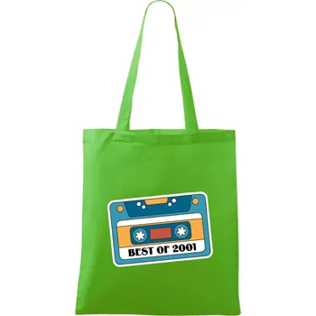 Narozeniny kazeta Best of 2001 - Taška bavlněná - 42 x 38 cm ( Apple Green )