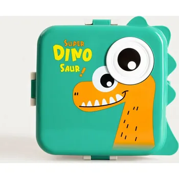 Svačinový box Lunchbox | PETPACK | modrý s dinosaurem | 1590 ml + 70 ml | 750090