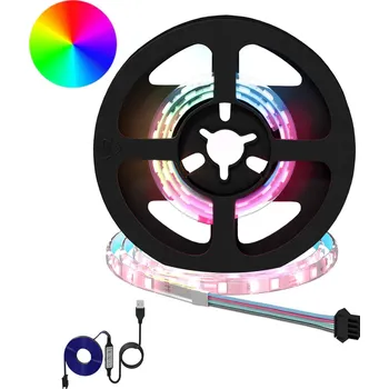 LED osvětlení vidaXL LED pás 4 pcs Černá a průhledná 35 x 0,8 x 0,3 cm Měď a plast