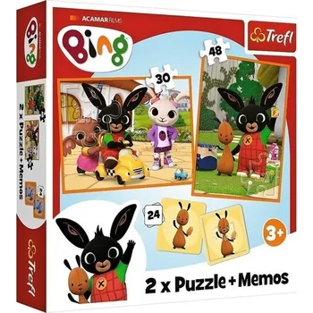 Puzzle Trefl Puzzle Bing / 30+48 dílků+pexeso