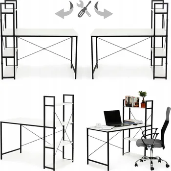 Psací stůl Obdélníkový psací stůl ModernHome 120 x 64 x 120 cm bílý