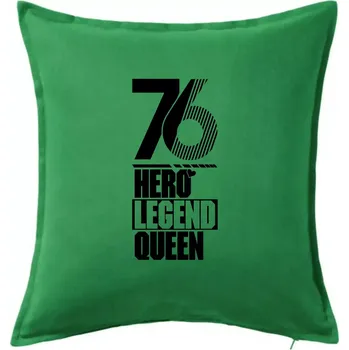 Polštář Hero, Legend, King / Queen 1976 - Polštář 50x50 - 50x50 - Pouze potah ( Středně zelená )