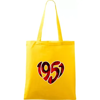 1951 v srdci - Taška bavlněná - 42 x 38 cm ( Žlutá )