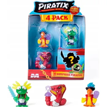 Figurka MagicBox - Piratix série 2 - Poklad žraloka - 4-pack - sada 4 figurek