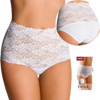 Kalhotky Enrica Krajkové Kalhotky Bavlna EMILI bílá XL