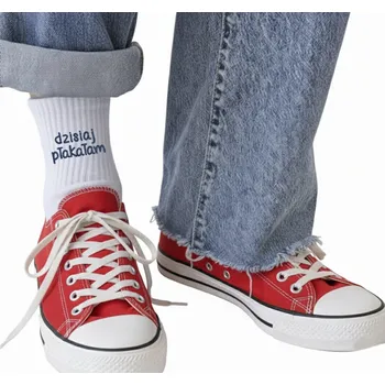 Pánské ponožky Dárek VYŠÍVANÉ ponožky výšivka nápis vtipné ponožky dnes jsem plakala