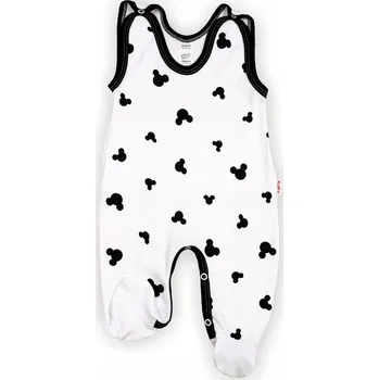 Kojenecký overall OVERAL NA SPANÍ ROZEPÍNACÍ MYŠKA BÍLÁ VEL. 74 KLEKLE